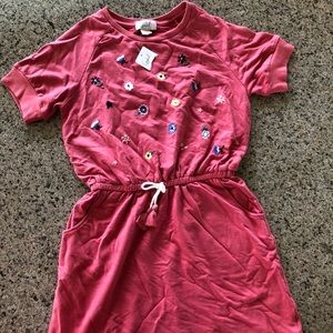 Peek- Melon colored short sleeve knit dress